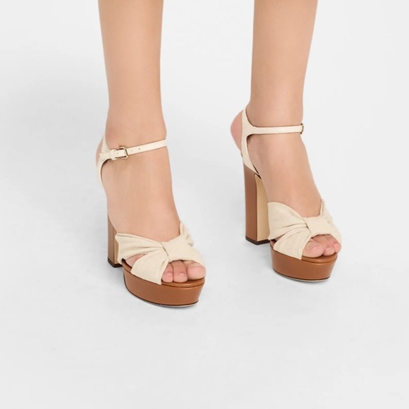 Jimmy Choo Heloise 120 Ankle-strap Platform Sandals - Picture 3 of 8